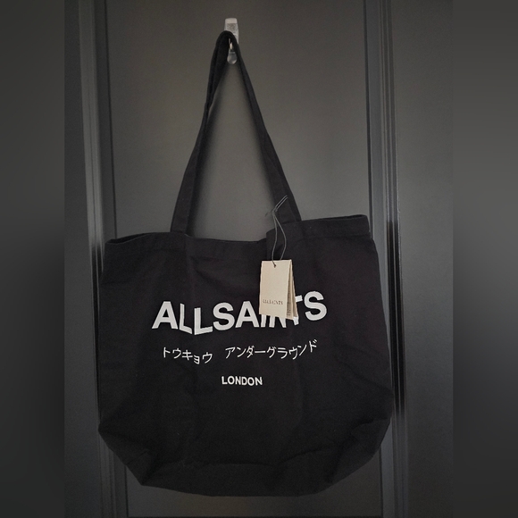 NWT All Saints Black Underground Tote Bag - Picture 2 of 4
